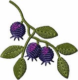  Mustikat_ 4 Tikkej&auml; 2828, koko 50x51 mm Lankavaihtojen m&auml;&auml;r&auml; 3 Lankav&auml;rit: C264 C701 C489 